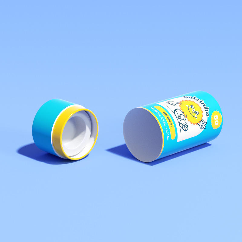 Tubo de papel para cosméticos Solución de embalaje duradera Cilindro de tubo de paquete de papel cosmético biodegradable personalizado ecológico natural