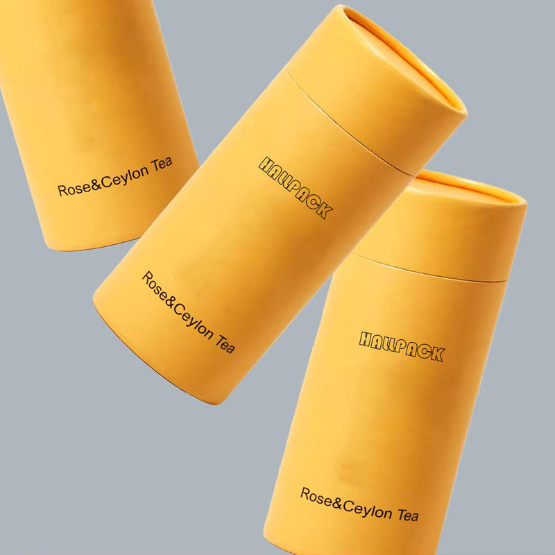 Caja de empaquetado del cilindro del tubo redondo de la camiseta del café del té de la comida cosmética del papel biodegradable al por mayor de la fábrica
