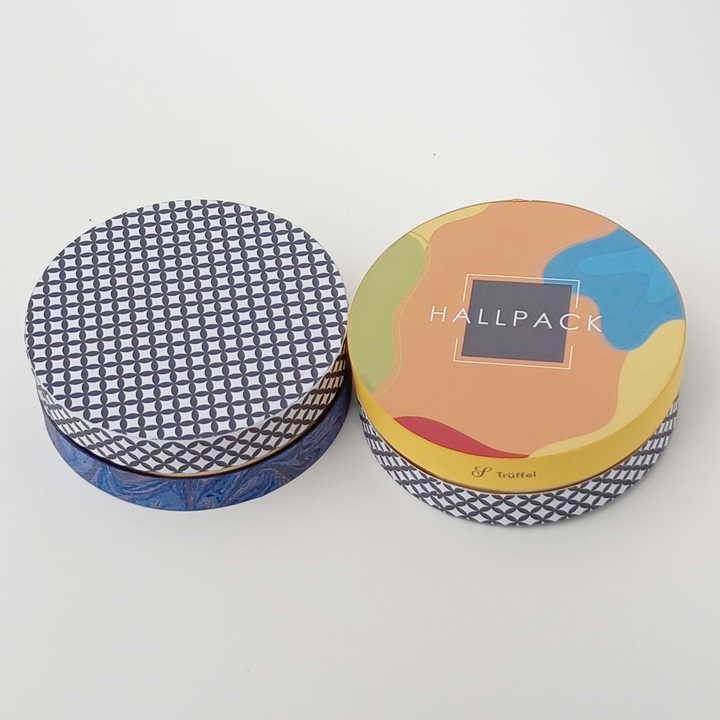 Material reciclado biodegradable, impresión personalizada, cartón duro Kraft, cilindro, tubo de papel, embalaje, logotipo Hallpack