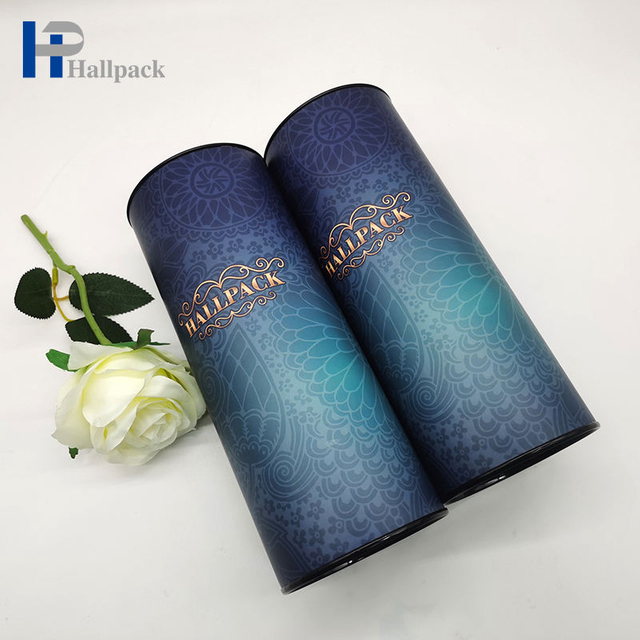 Empaquetado del tubo redondo de la tapa del metal del envase del cilindro de la cartulina de la categoría alimenticia de Hallpack