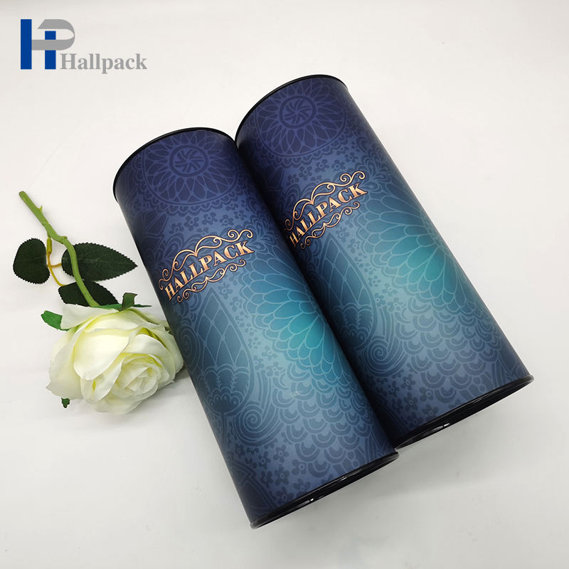 Empaquetado del tubo redondo de la tapa del metal del envase del cilindro de la cartulina de la categoría alimenticia de Hallpack
