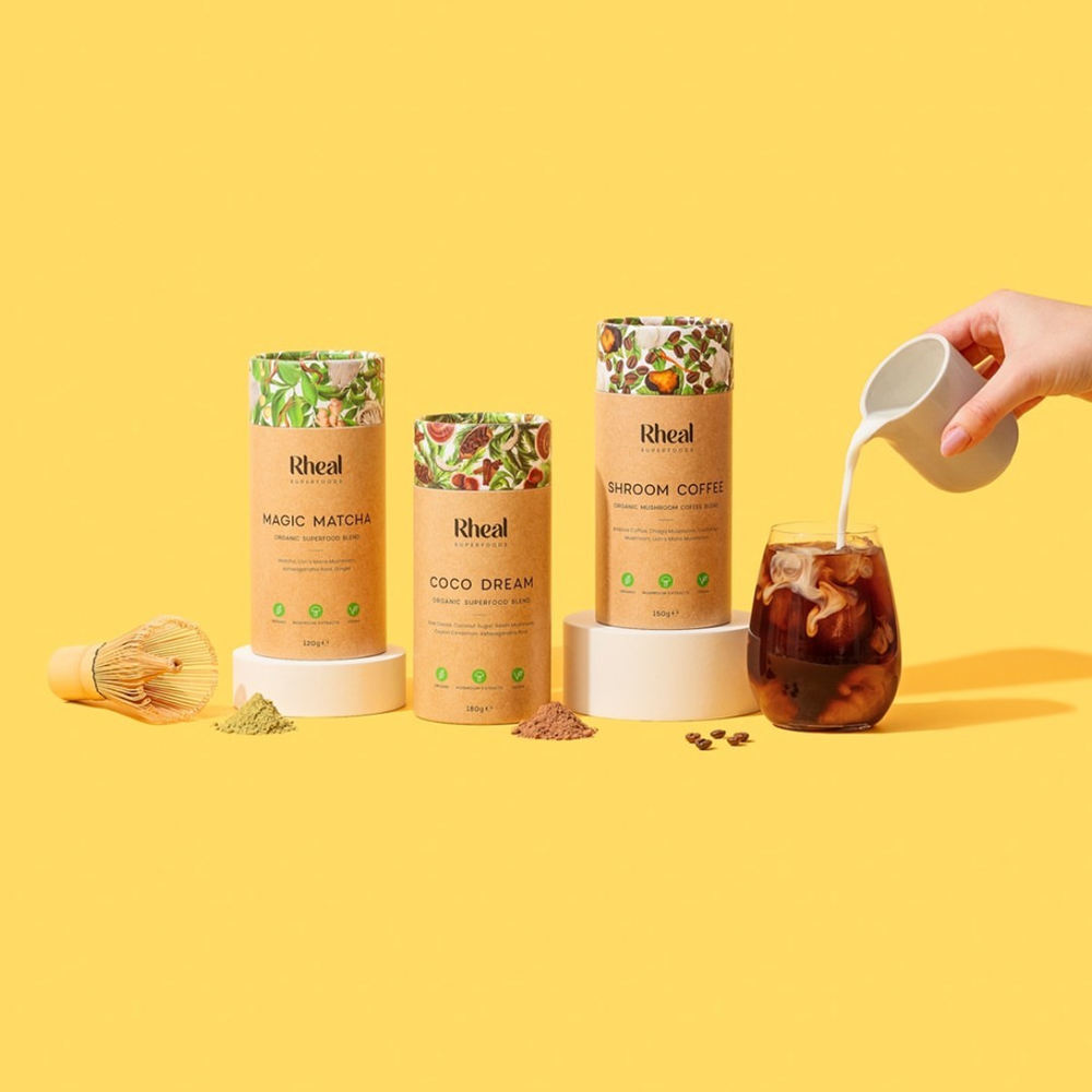 Tubo de embalaje de caja cilíndrica de embalaje de té superalimento de café impreso de grado alimenticio personalizado biodegradable para almacenamiento de polvo de colágeno