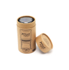 Tubo de caja de papel Kraft marrón de alta calidad, caja redonda blanca personalizada, embalaje de tubo cilíndrico biodegradable negro
