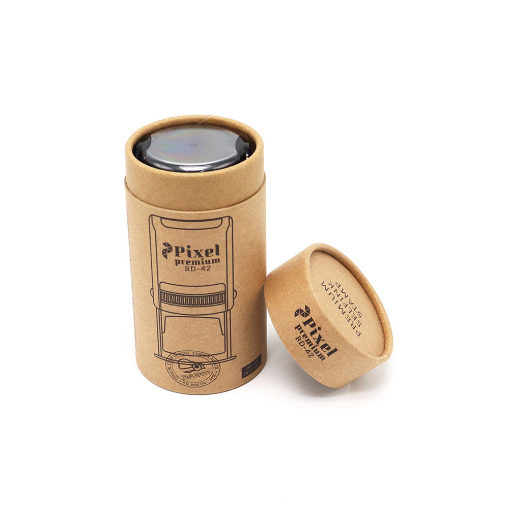 Tubo de caja de papel Kraft marrón de alta calidad, caja redonda blanca personalizada, embalaje de tubo cilíndrico biodegradable negro