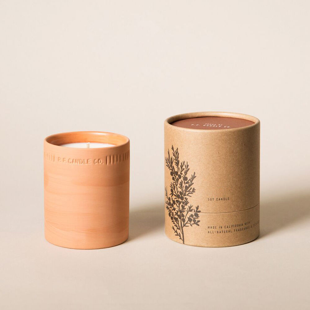 Tubo de papel empaquetado caja de encargo respetuosa del medio ambiente del cilindro de la cartulina del regalo y del arte que empaqueta para la vela
