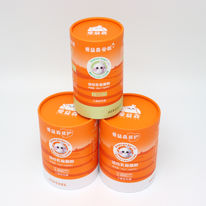 Caja cilíndrica de cartón de calidad alimentaria, diseño personalizado, respetuoso con el medio ambiente, embalaje de tubos de papel para pasteles, probióticos de dulces