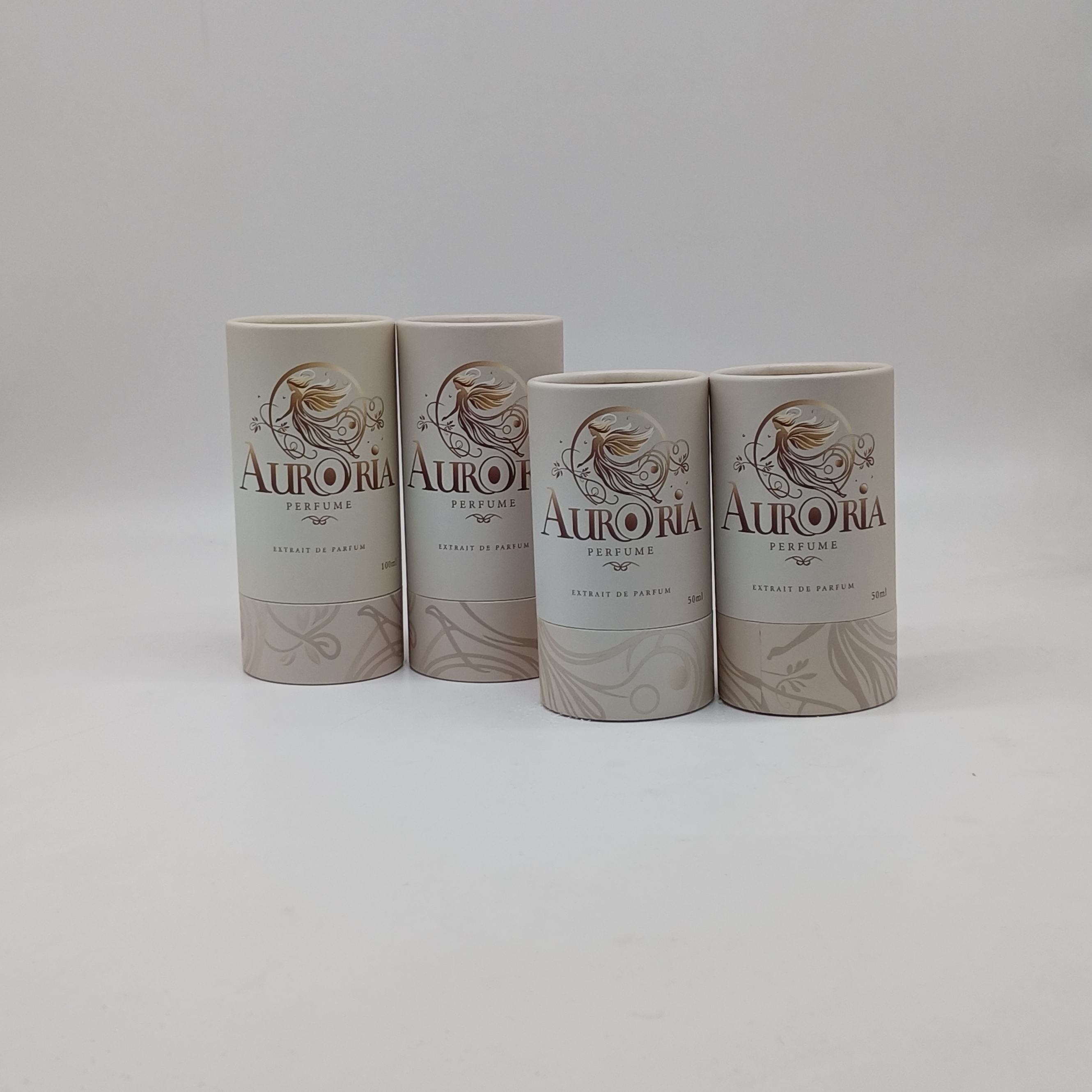 Perfume biodegradable del diseño del paquete del tubo del papel del cilindro de la cartulina de Kraft para el regalo
