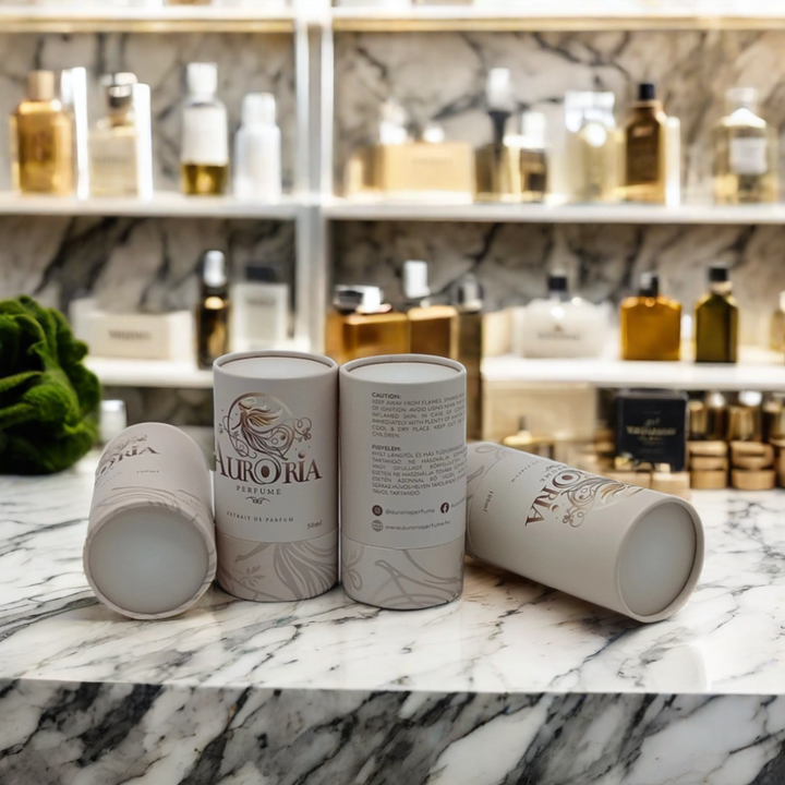 Perfume biodegradable del diseño del paquete del tubo del papel del cilindro de la cartulina de Kraft para el regalo