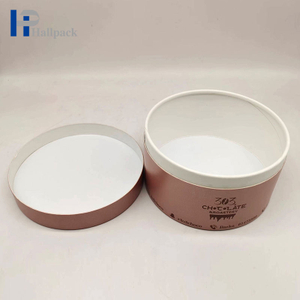 Tubo redondo del papel de Kraft del oro caliente rosado amistoso de Eco para los complementos