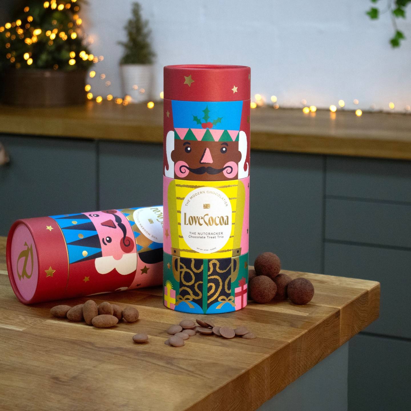 Embalaje de tubo de papel biodegradable para chocolate, café, té, caja de tubo redondo duradera