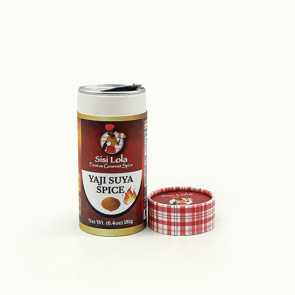 Caja cilíndrica de cartón Kraft biodegradable personalizada, tapa de fácil rasgado de calidad alimentaria, tubos de papel de 3 capas, embalaje de condimentos