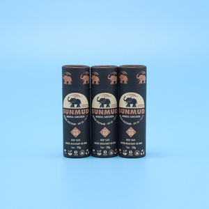 Venta caliente contenedor creativo cartón reciclable lápiz labial jabón bálsamo labial mantequilla palo de mantequilla cilindro de empuje embalaje de tubo de papel