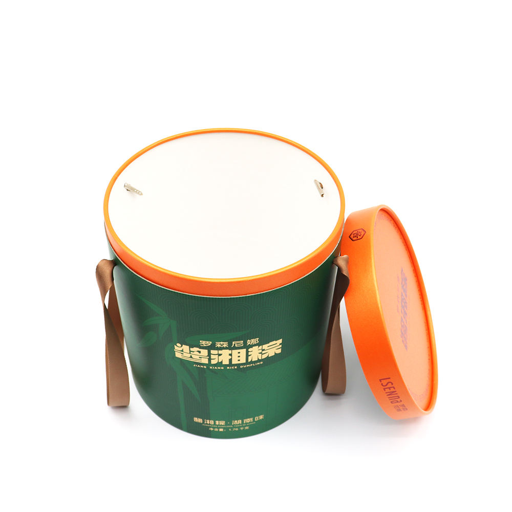 Diseño de lujo, impresión de pastel de Luna, albóndigas, pastel de cumpleaños, pastel de fiesta, contenedor cilíndrico, embalaje de papel redondo, embalaje de papel de regalo