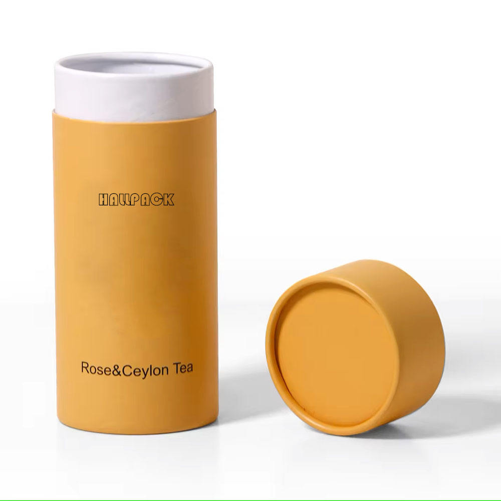 Tubo de papel personalizado de la avena del grano de café del té del envase del polvo de la cartulina del cilindro para el empaquetado del papel de calidad alimentaria