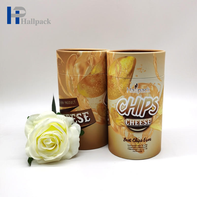 Tubo redondo del papel del paquete de la categoría alimenticia del tubo de papel de Kraft del negro de la tapa abierta fácil de la cáscara