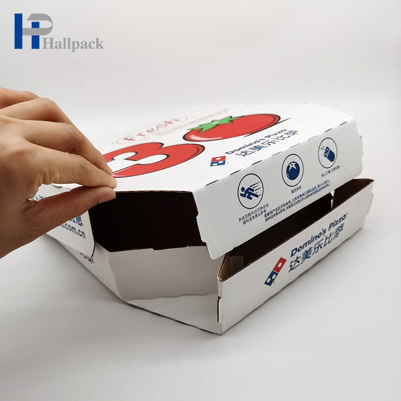 Caja de papel de embalaje impresa de categoría alimentaria de caja de pizza impresa de diseño personalizado