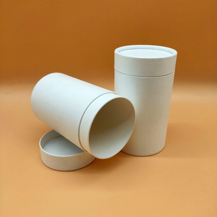 Embalaje original Tubo biodegradable Tubos de cartón de papel blanco