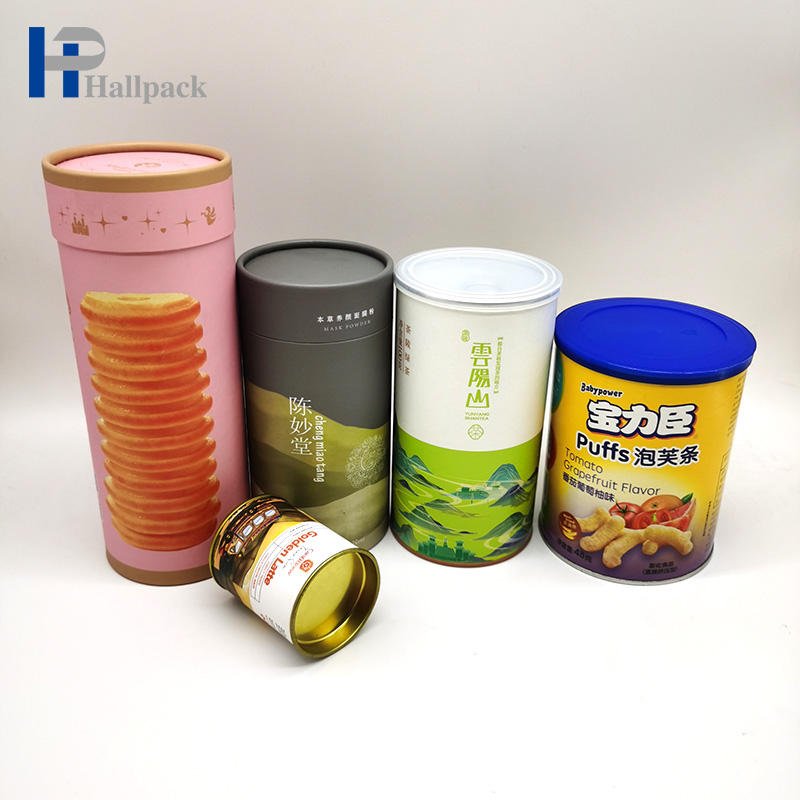 Tubo de papel redondo para embalaje de té y café, tubo de núcleo de papel Kraft transparente