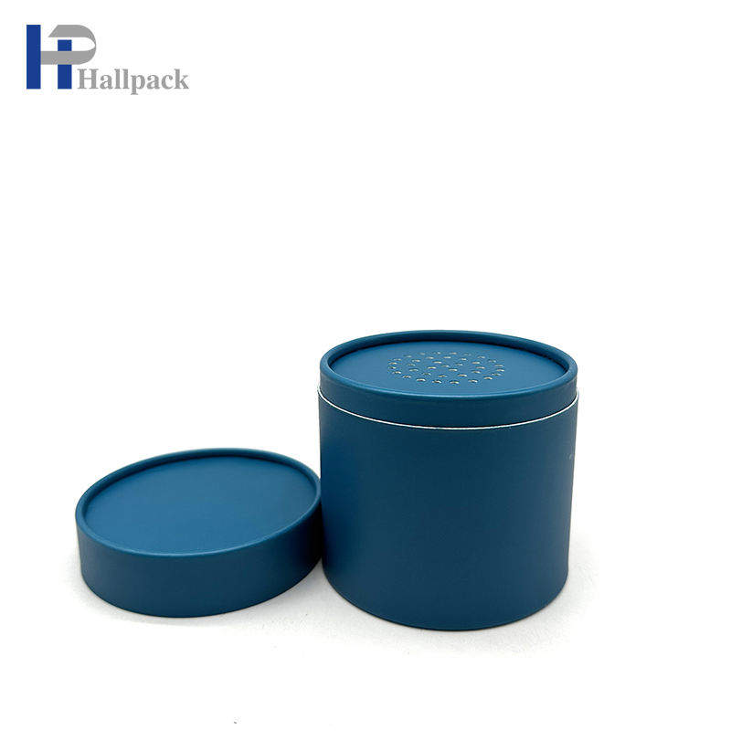 Sal de baño, polvo suelto, tubo de embalaje de papel redondo, tamiz de polvo cosmético, tubo de papel cilíndrico