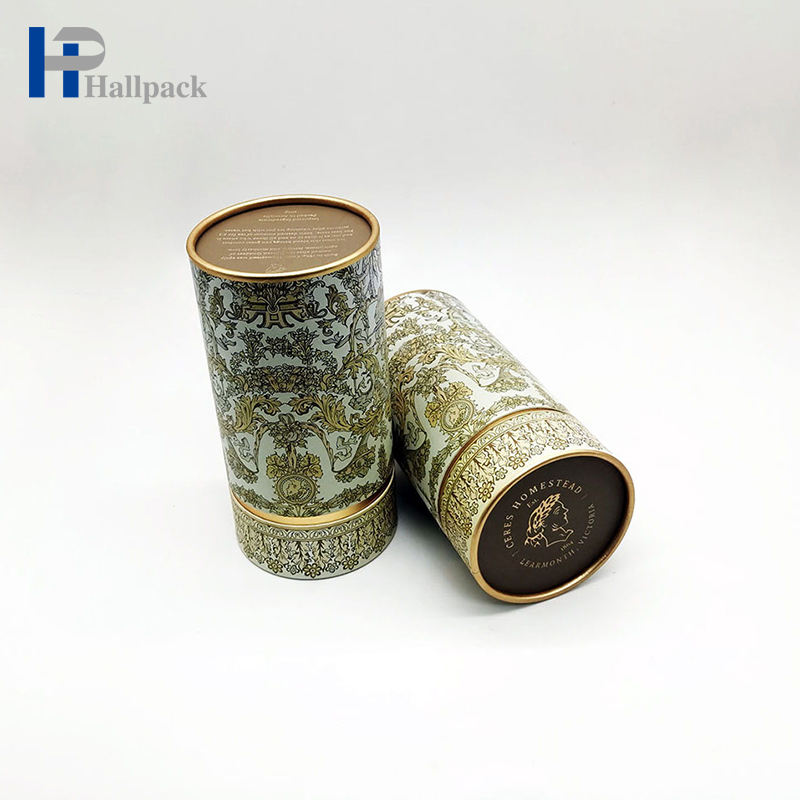 Tubo de papel de aluminio dorado, agitador de delineador de ojos, caja de papel de embalaje personalizada, tubo, cilindro de papel de calidad alimentaria más barato para té