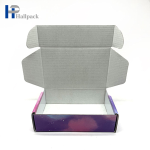 Caja de papel de empaquetado del color amistoso del arco iris de Eco del papel de arte de encargo del OEM