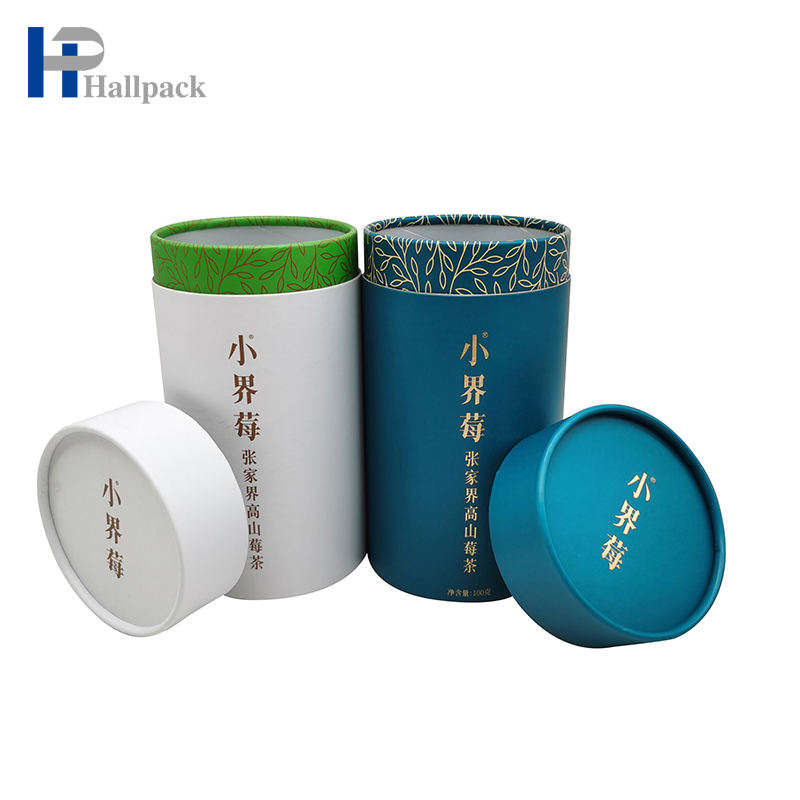 Tubos de papel reciclados al por mayor de la caja del cilindro de Kraft del café del té de la categoría alimenticia