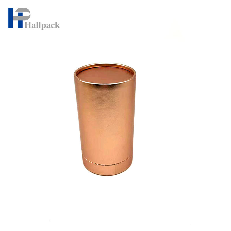 Tubo de papel personalizado de oro rosa de tubo de papel reciclable ecológico de venta caliente