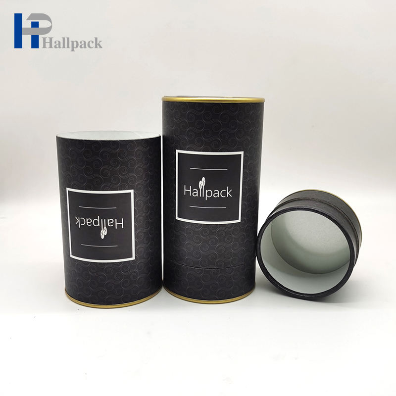 Tubo de empaquetado de papel negro del tubo cosmético blanco del tubo de papel de la cartulina de Brown de la impresión personalizada