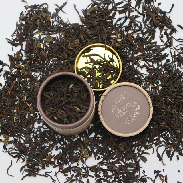 Caja de cilindro redondo de grado biodegradable para té
