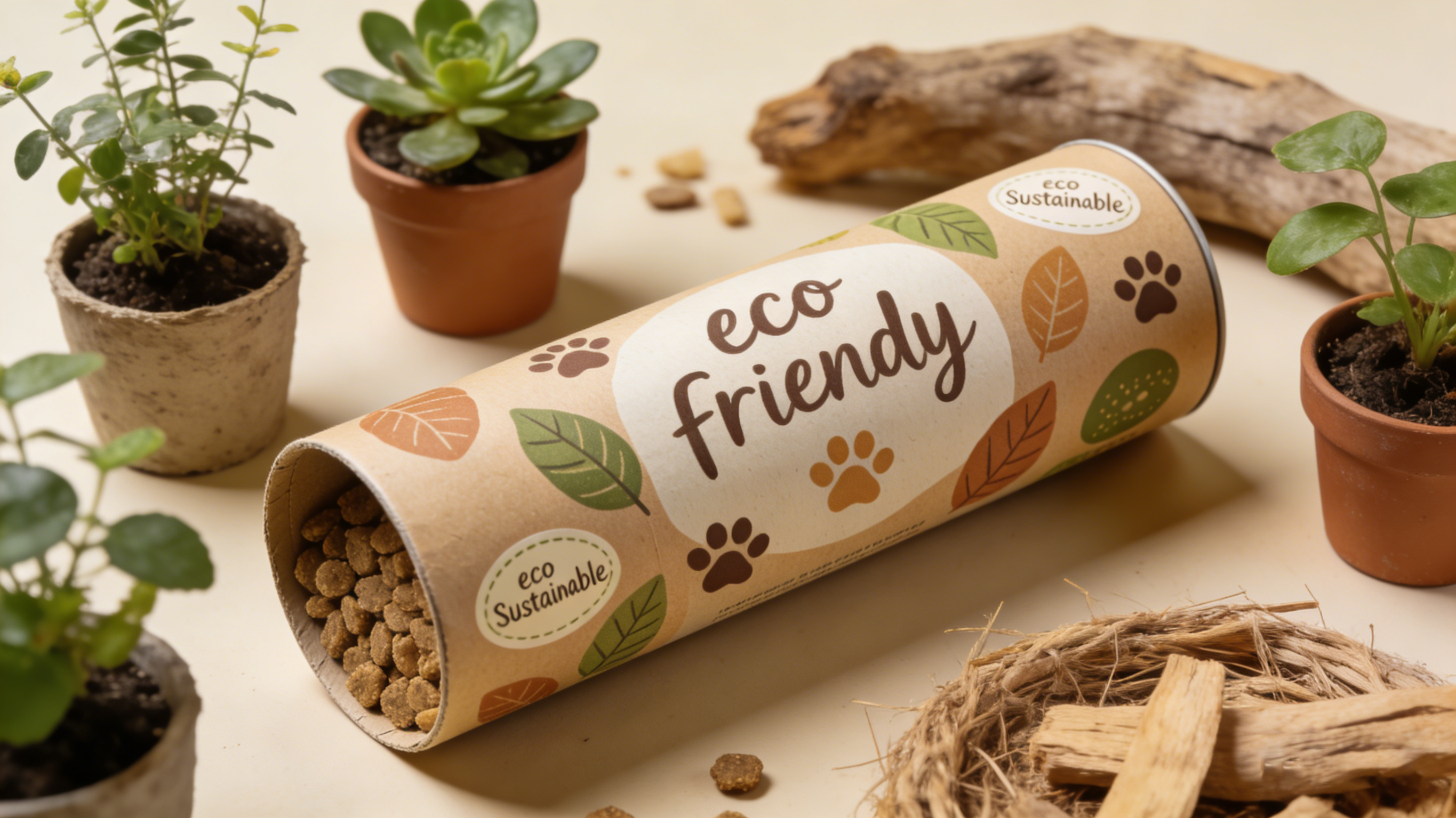 Envasado de alimentos para mascotas con tubos de papel