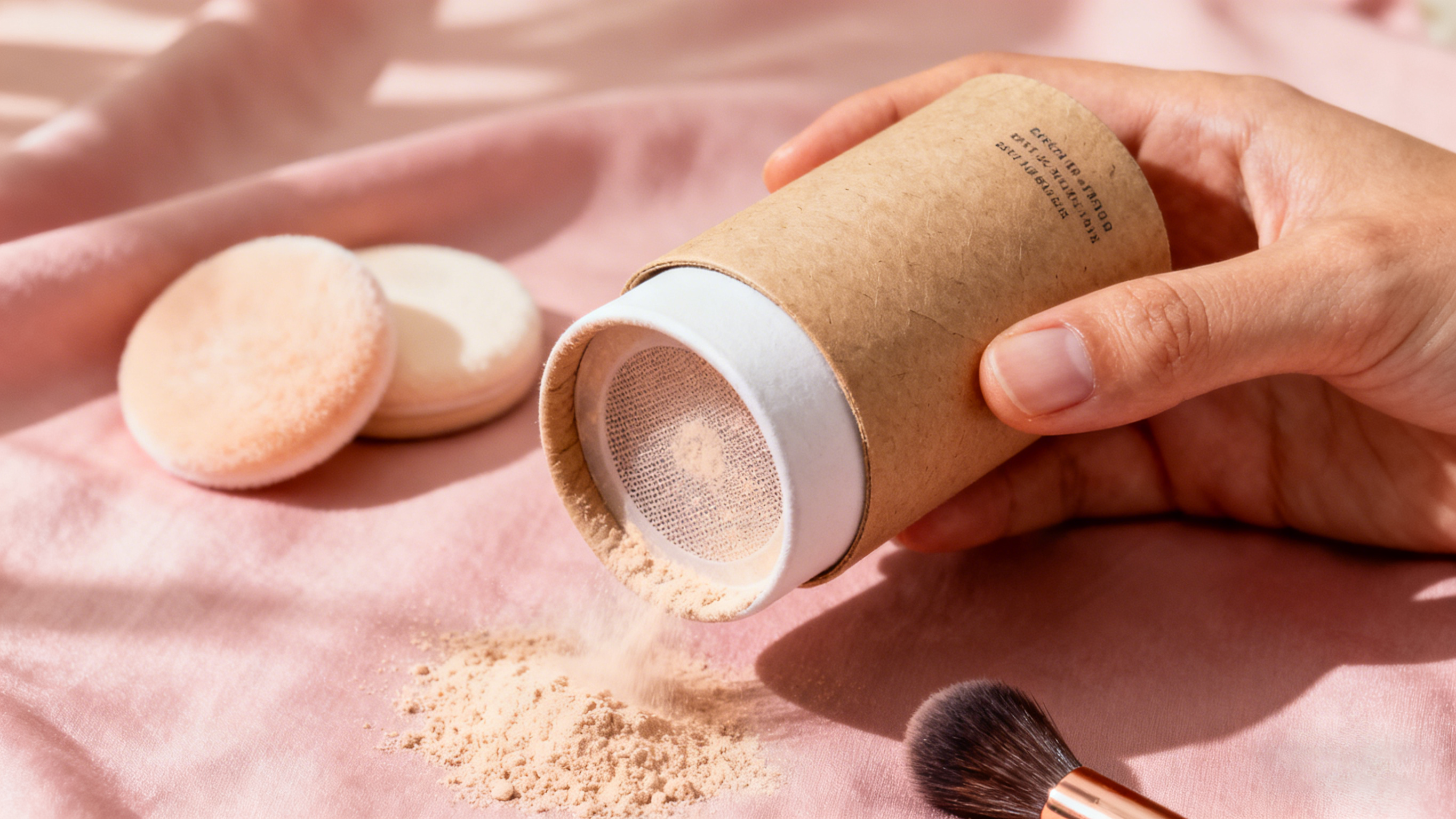 Embalaje de tubo de papel con tamiz para polvo suelto