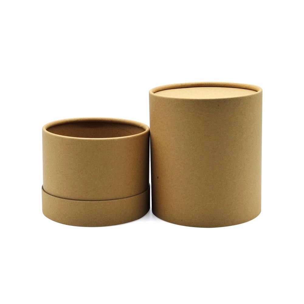 Empaquetado de tubo de papel de caja de cilindro de cartón cosmético biodegradable de lujo personalizado para botella de perfume de aceite esencial