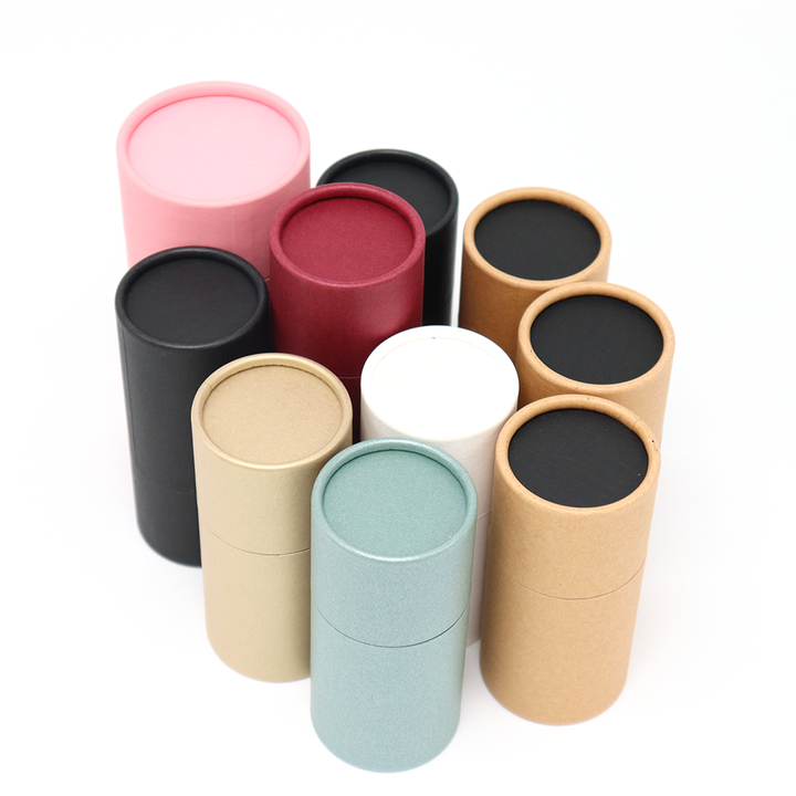 Embalaje de ropa ecológico, caja cilíndrica de cartón, tubo de papel con ventana para camisetas, ropa interior, calcetines, toalla