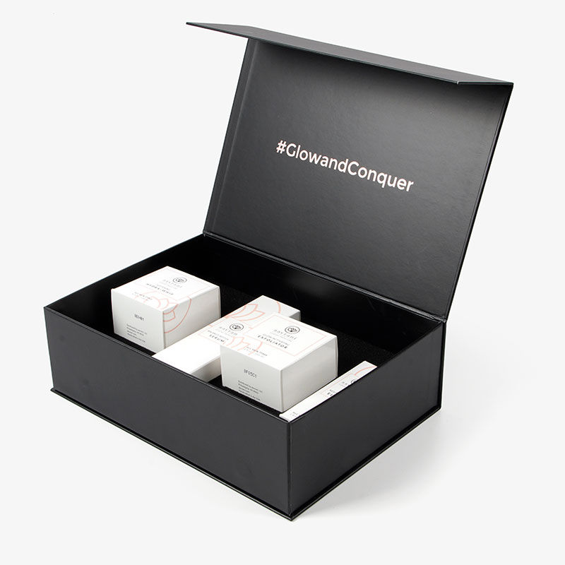 Caja de cartón con forma de libro para extensiones de cabello, embalaje de cartón con inserto de seda satinada, nuevo diseño, gran oferta, regalo, 2020