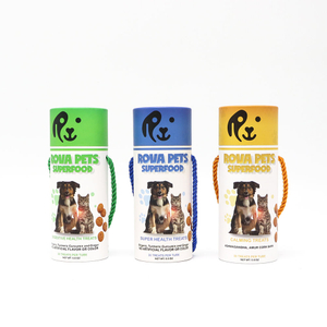 Tubos de embalaje biodegradables, respetuosos con el medio ambiente, caja cilíndrica de cartón Kraft de calidad alimentaria, embalaje de tubos de papel para alimentos para mascotas