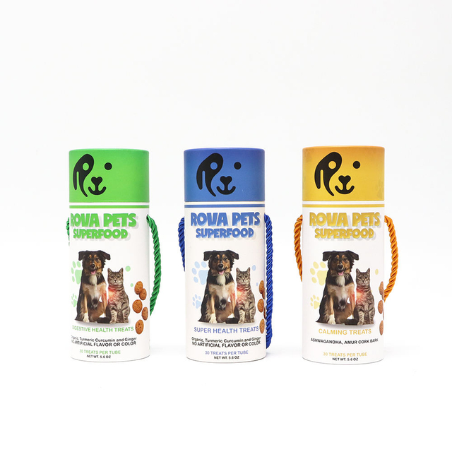 Tubos de embalaje biodegradables, respetuosos con el medio ambiente, caja cilíndrica de cartón Kraft de calidad alimentaria, embalaje de tubos de papel para alimentos para mascotas