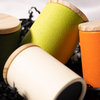Cilindro de madera biodegradable para té, cubierta de calidad alimentaria, embalaje de café, tubo de papel Kraft, tubo redondo