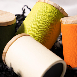 Cilindro de madera biodegradable para té, cubierta de calidad alimentaria, embalaje de café, tubo de papel Kraft, tubo redondo