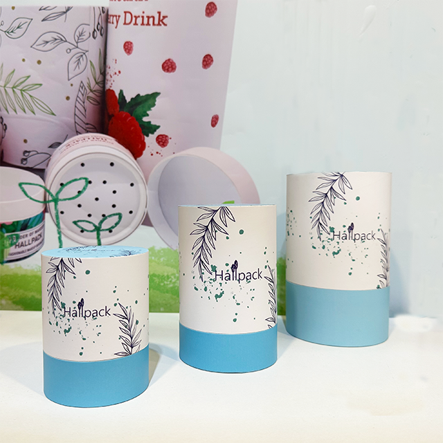 Embalaje de papel Kraft de borde plano ecológico Hallpack para embalaje de tubos de cartón artesanales de rompecabezas de moda para velas