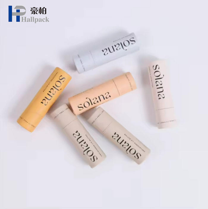 Tubo de brillo de labios push-up de 0,3 oz de alta calidad, juego de cajas organizadoras rígidas redondas de papel reciclado de 10ml para uso cosmético
