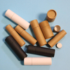 Tubo de brillo de labios push-up de 0,3 oz de alta calidad, juego de cajas organizadoras rígidas redondas de papel reciclado de 10ml para uso cosmético