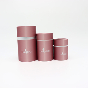 Caja de tubo de papel de empaquetado del tarro cosmético biodegradable de Kraft de la cartulina del cilindro redondo de encargo