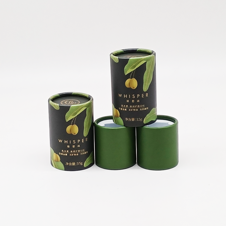 Material reciclado biodegradable, impresión personalizada, cilindro de cartón duro Kraft, tubo de papel EVA Neto, embalaje de aceite esencial