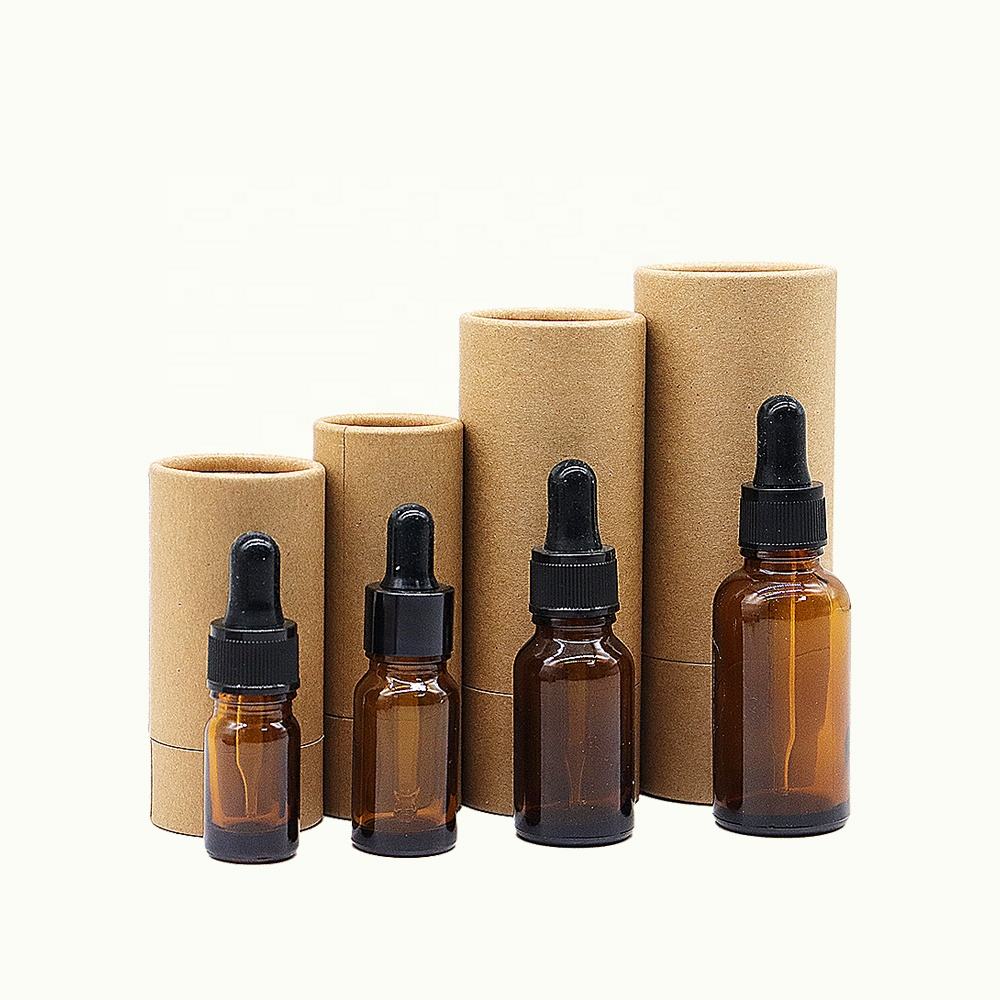 Personalizar 10ml 15ml 20ml 30ml 50ml 100ml Cartón Kraft reciclado Blanco Marrón Negro Tubo de papel de embalaje cosmético