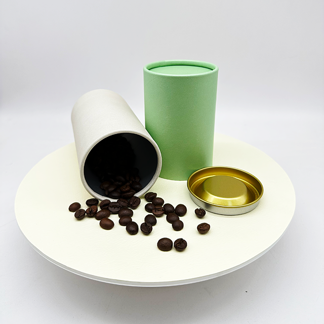 Envases de tubos de té de papel Kraft de grado alimenticio personalizados Hallpack, productos alimenticios saludables, envases estilo lata para granos de café