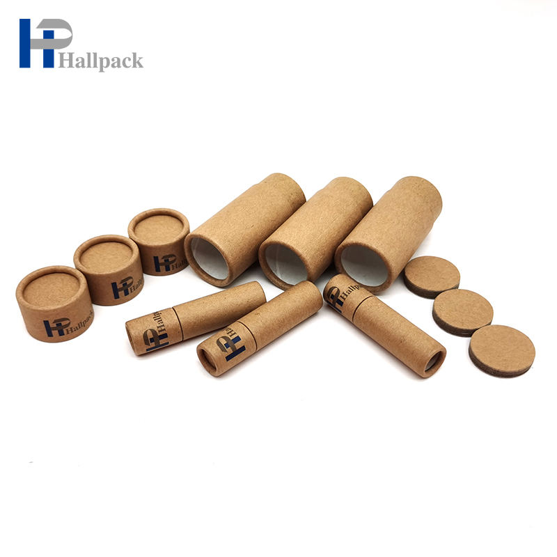 Embalaje cosmético personalizado respetuoso con el medio ambiente, caja cilíndrica de cartón, tubo de papel, embalaje para Push Up, bálsamo para la nariz para mascotas, desodorante, bálsamo labial
