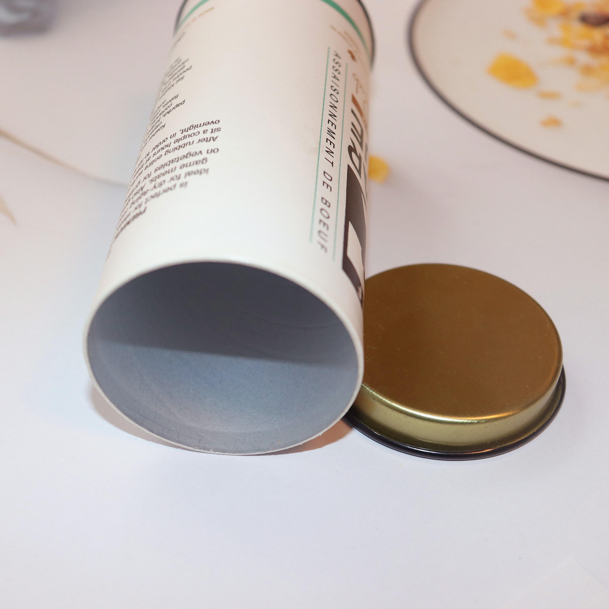 Tubo de cartón de papel de embalaje redondo de calidad alimentaria, respetuoso con el medio ambiente, de alta calidad, para proteína en polvo/café