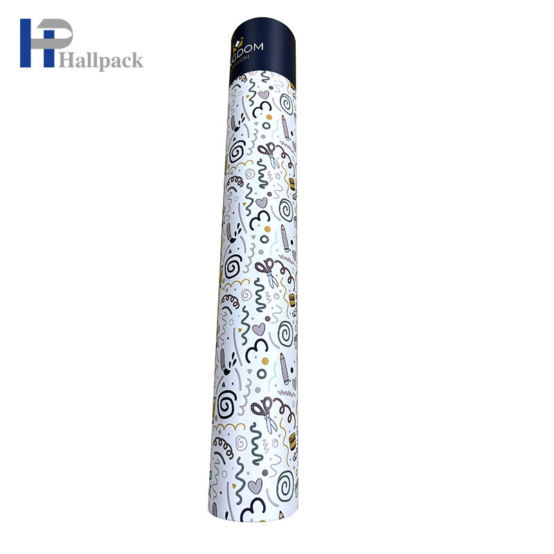 Tubo de papel largo del tubo de papel de Kraft del paquete redondo del arte del logotipo personalizado