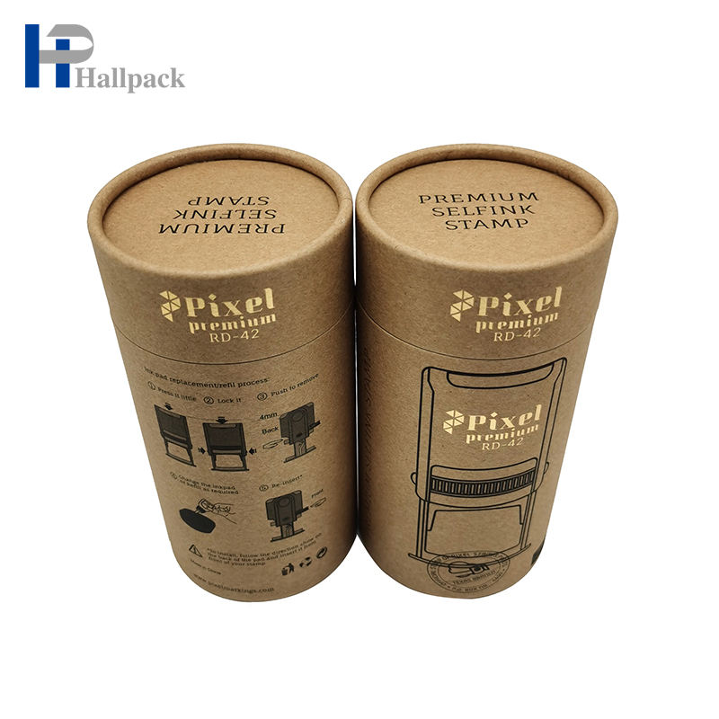 Personalizar el tubo de cartón decorativo del tubo de cartón de papel Kraft del sello de embalaje biodegradable para requisitos particulares