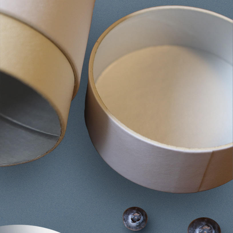 Tubo de papel de aluminio de cilindro de cartón Kraft biodegradable personalizado OEM para envasado de alimentos, impresión de estampado que desaparece